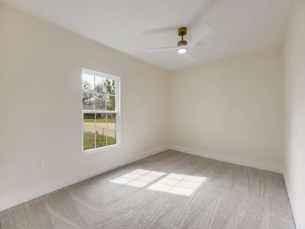 an empty room with a window