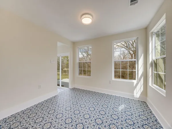 an empty room with a window