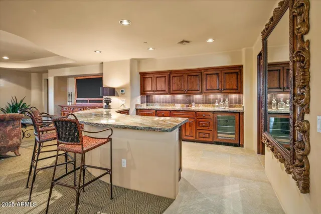 a view of a lake with a house