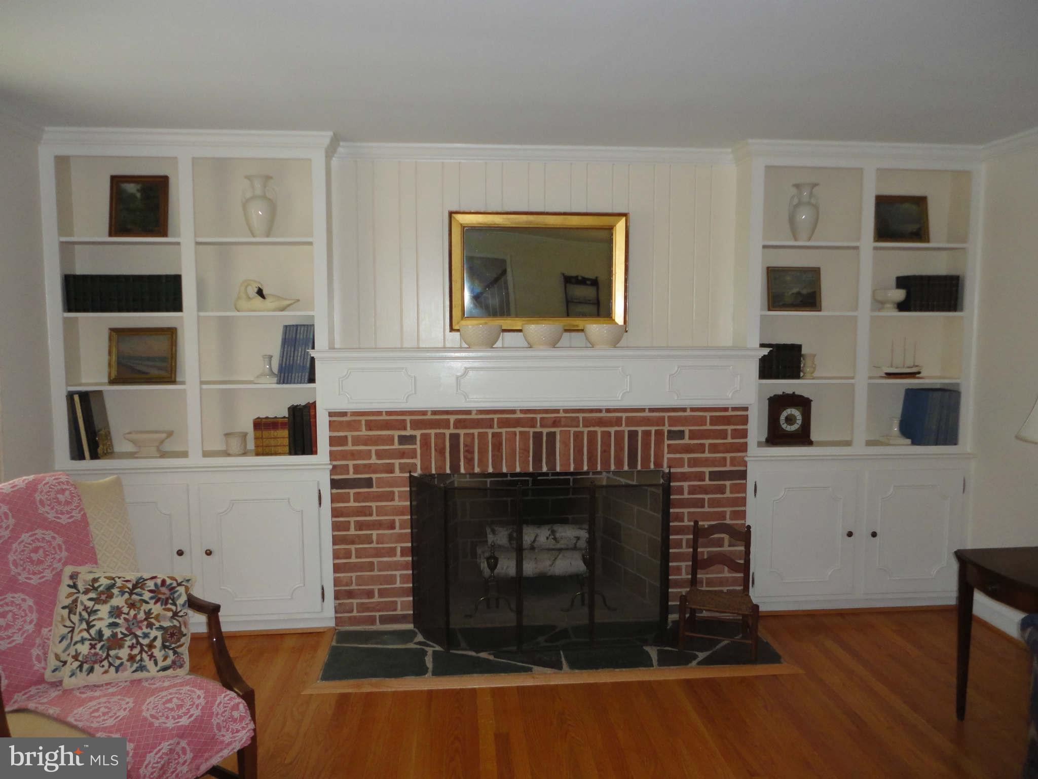 2301 Ravenview Road Lutherville-Timonium, MD 21093 - Photo 3 of 28 Living Room built ins and Fireplace