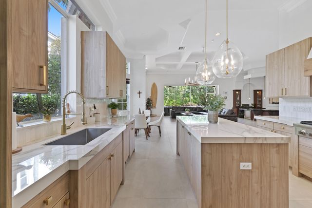 a view of a swimming pool with a yard