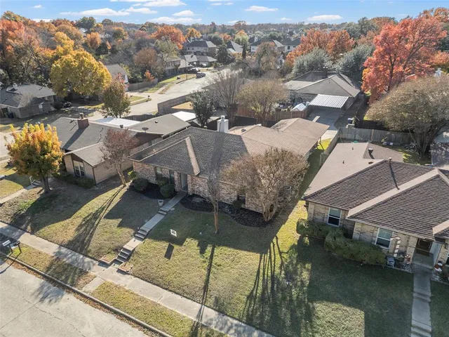 a view of a lake in middle of the town