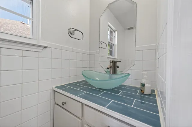 a view of a potted plant in a bathroom