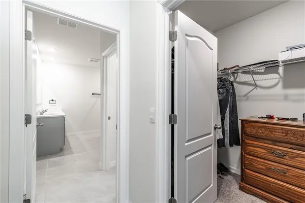 a view of closet area