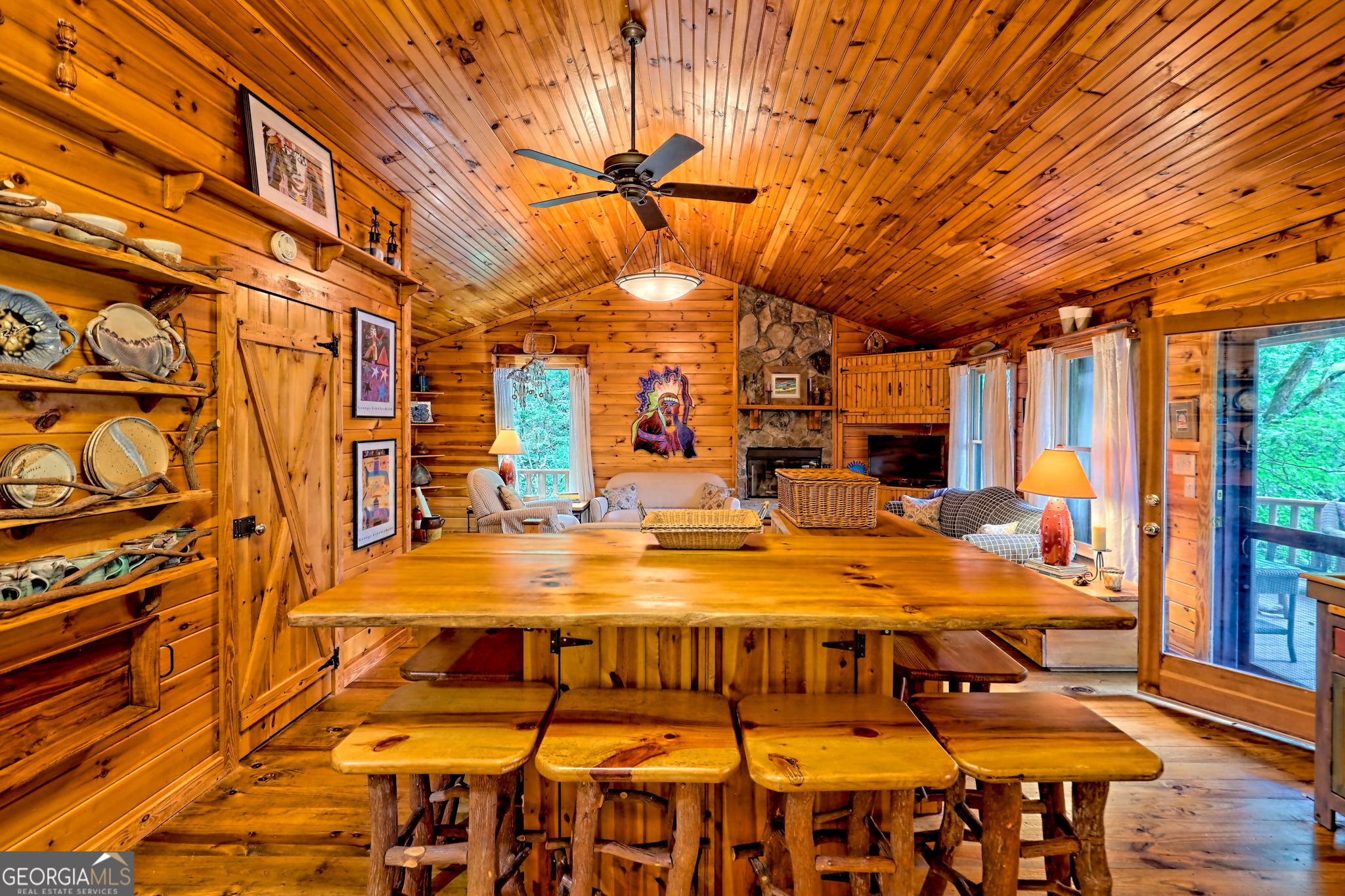 3019 Moccasin Creek Road Clarkesville, GA 30523 - Photo 17 of 72 a view of a patio with swimming pool
