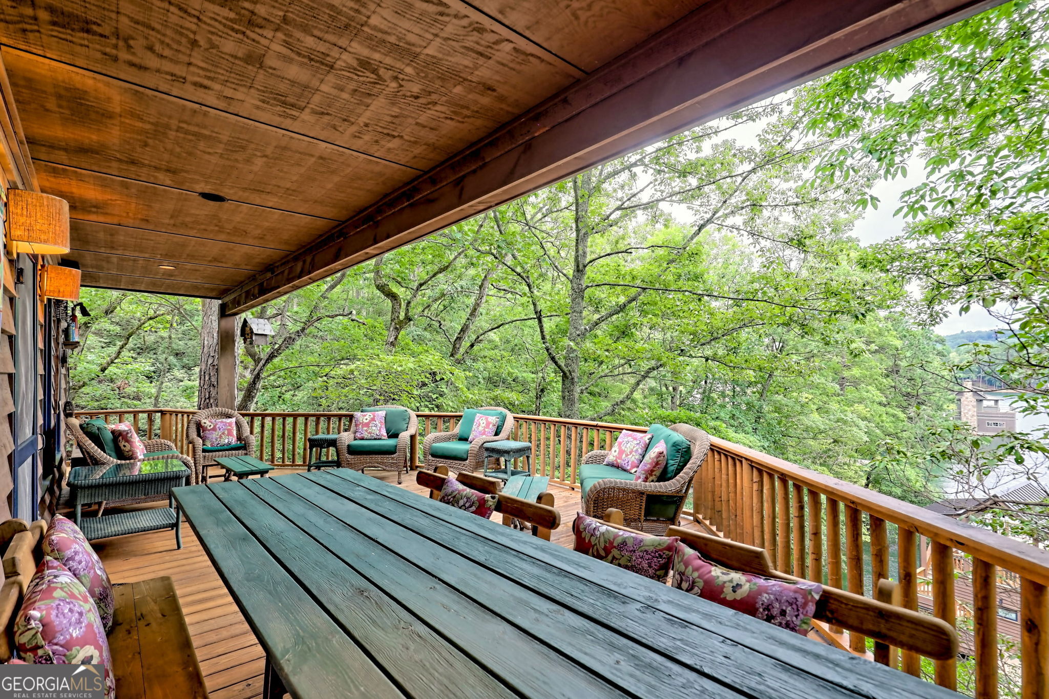 3019 Moccasin Creek Road Clarkesville, GA 30523 - Photo 37 of 72 a view of deck with chairs and wooden floor