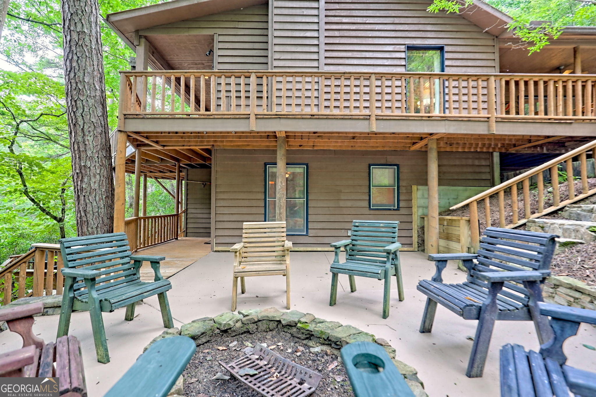 3019 Moccasin Creek Road Clarkesville, GA 30523 - Photo 50 of 72 a front view of a house with a deck