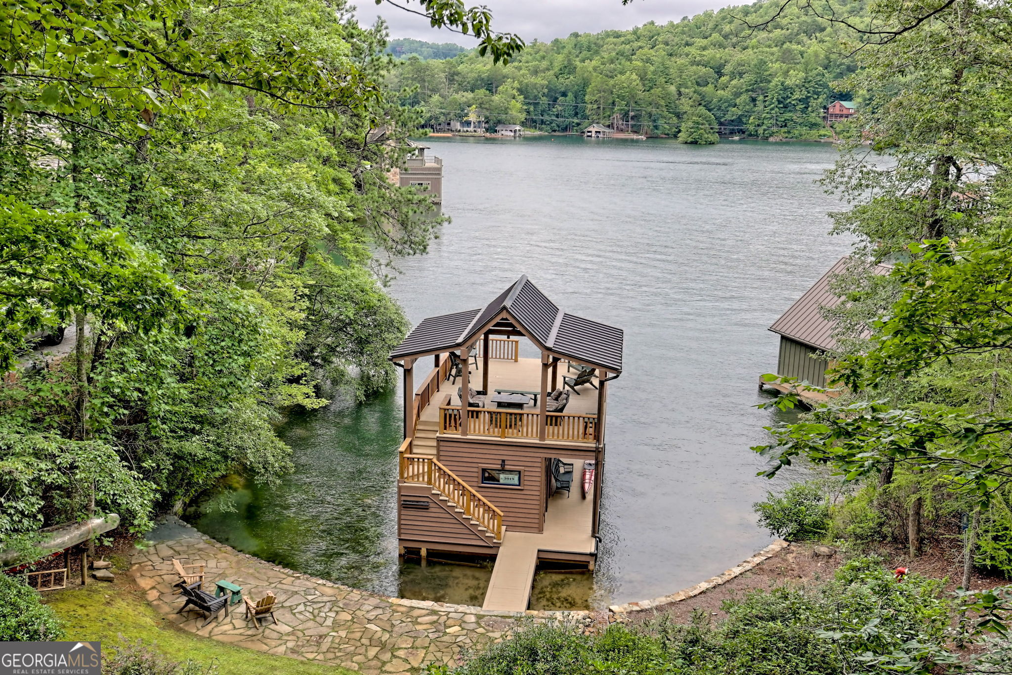 3019 Moccasin Creek Road Clarkesville, GA 30523 - Photo 5 of 72 an aerial view of a house with a ocean view
