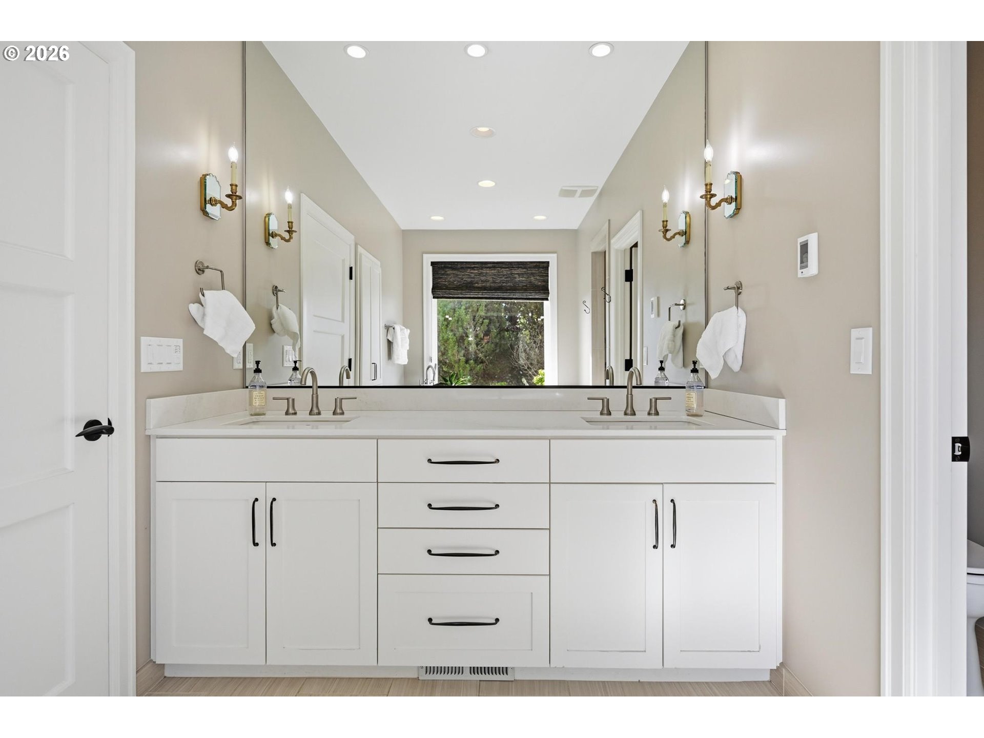 15682 Northeast Yamhill Road Yamhill, OR 97148 - Photo 17 of 47 a bathroom with a sink vanity and a mirror