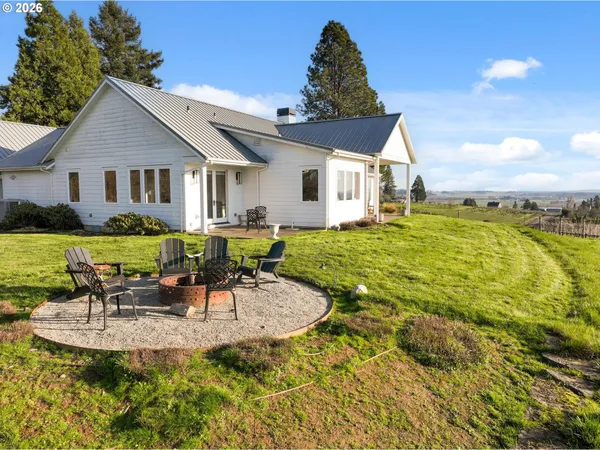 a view of a house with a patio