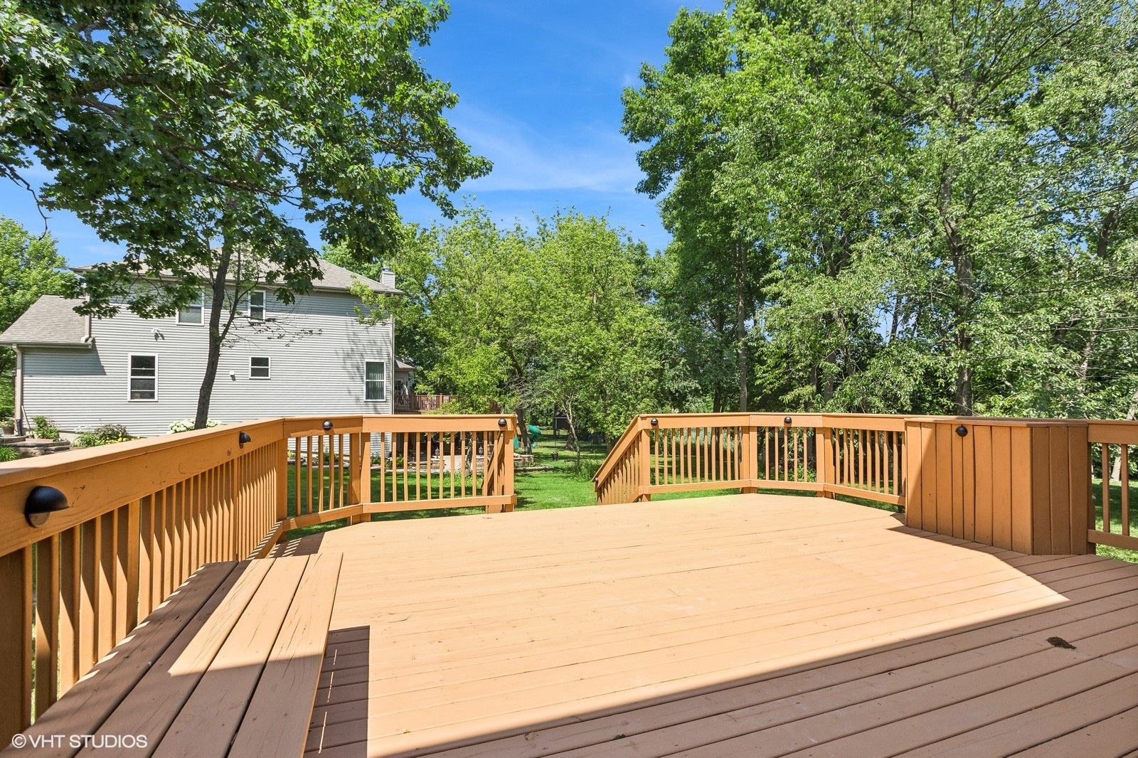 1489 Fox Path Lane Hoffman Estates, IL 60192 - Photo 23 of 27 a view of balcony with wooden floor and fence