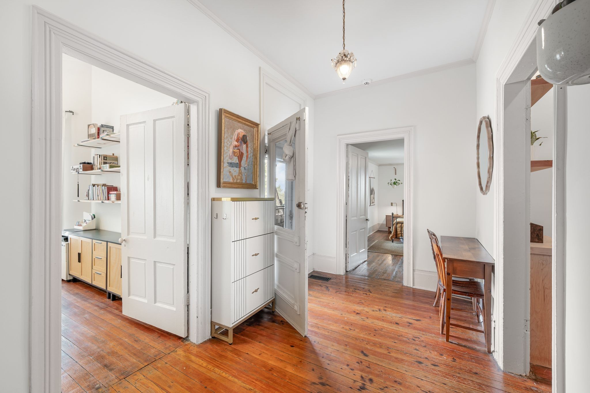 311 West 13th Street Columbia, TN 38401 - Photo 5 of 47 a view of kitchen with stainless steel appliances refrigerator stove and wooden floor