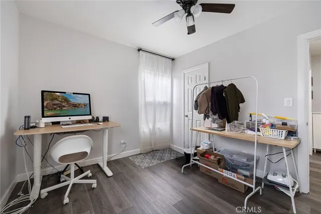 a view of backyard with green space