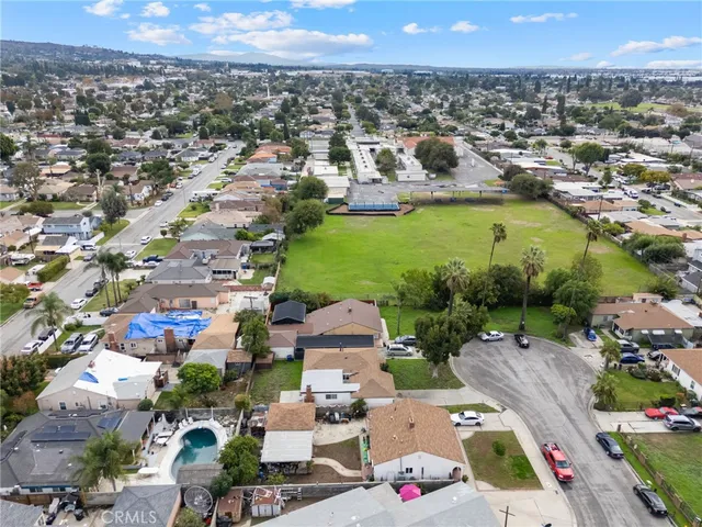 an aerial view of a city