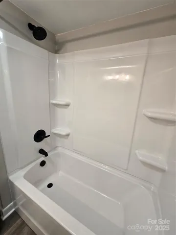 a bathroom with a tub