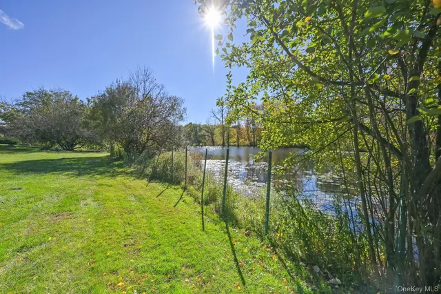 a view of yard with green space