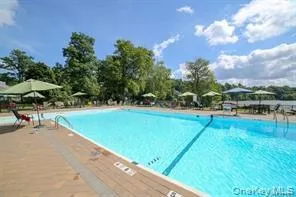 a view of an outdoor space and swimming pool