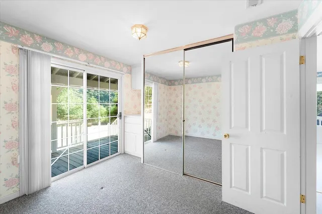 a view of hallway with stairs