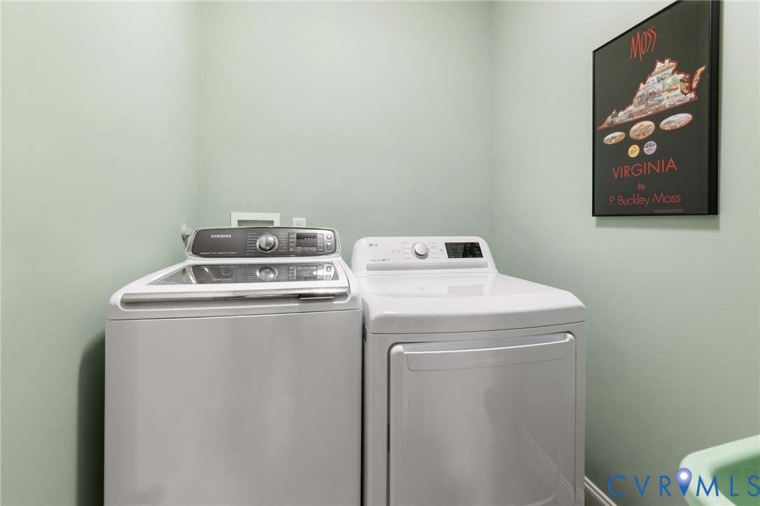 15936 Alsdell Road Midlothian, VA 23112 - Photo 30 of 45 Dedicated laundry area featuring light green walls