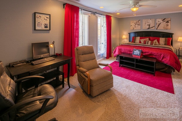 1762 Hidden Spring Road West Jefferson, NC 28694 - Photo 26 of 46 a bedroom with a bed and a couch