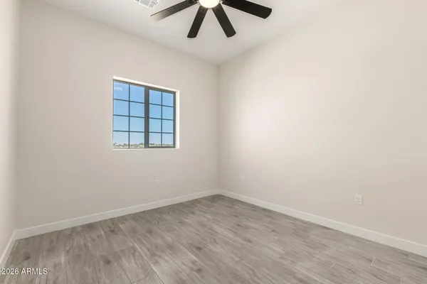 an empty room with a window
