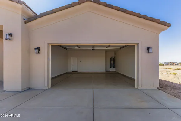 a view of room and garage