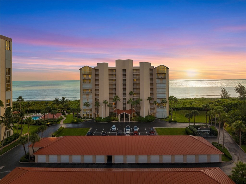 a view of a city with tall buildings