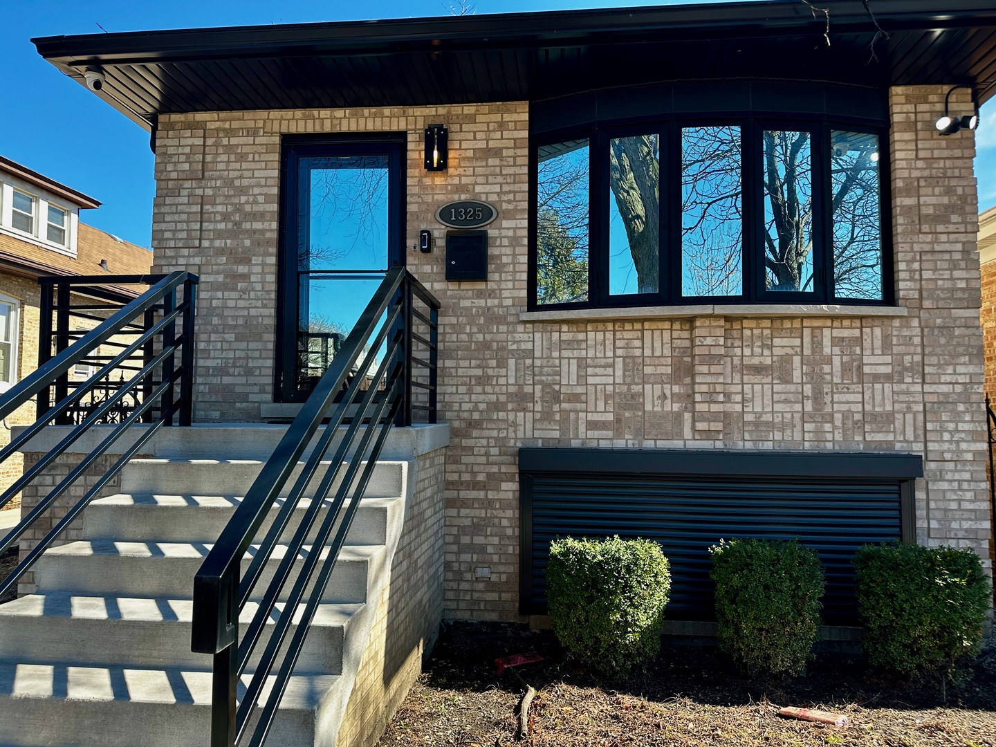 a front view of a house