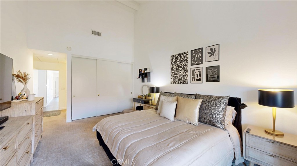 1421 Rust Court Claremont, CA 91711 - Photo 27 of 47 a bedroom with a bed and a night stand
