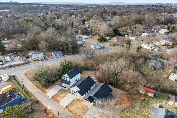 an aerial view of multiple house