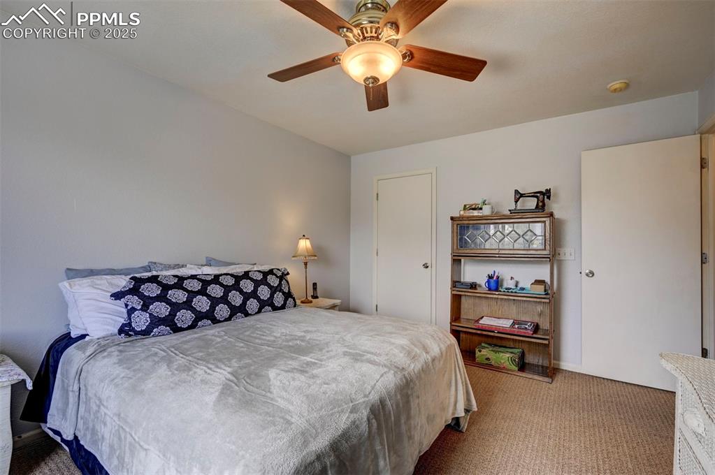 12593 Pine Valley Circle Peyton, CO 80831 - Photo 10 of 17 Bedroom featuring carpet floors and a ceiling fan
