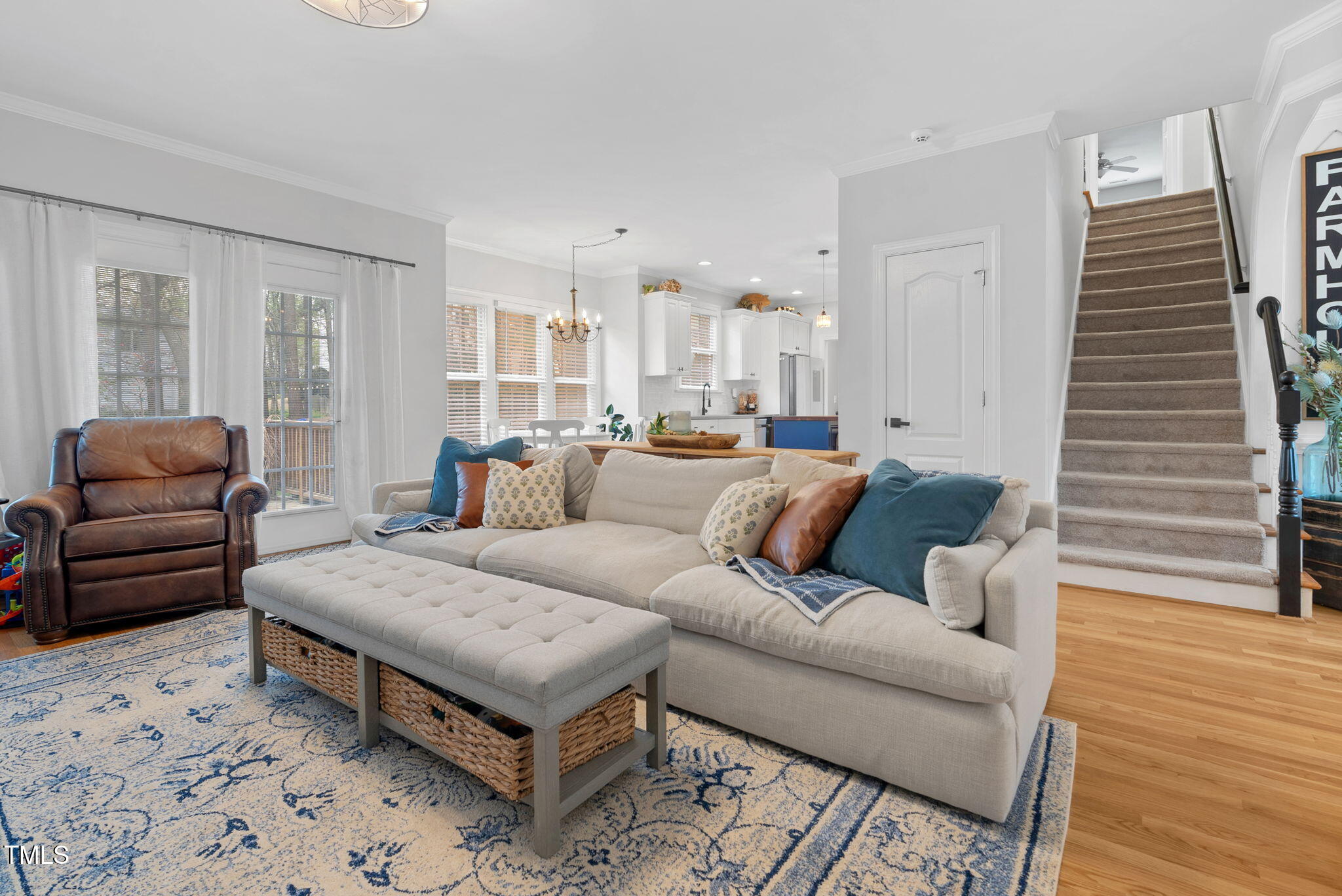 1113 Colonial Club Road Wake Forest, NC 27587 - Photo 13 of 41 a living room with furniture and a couch