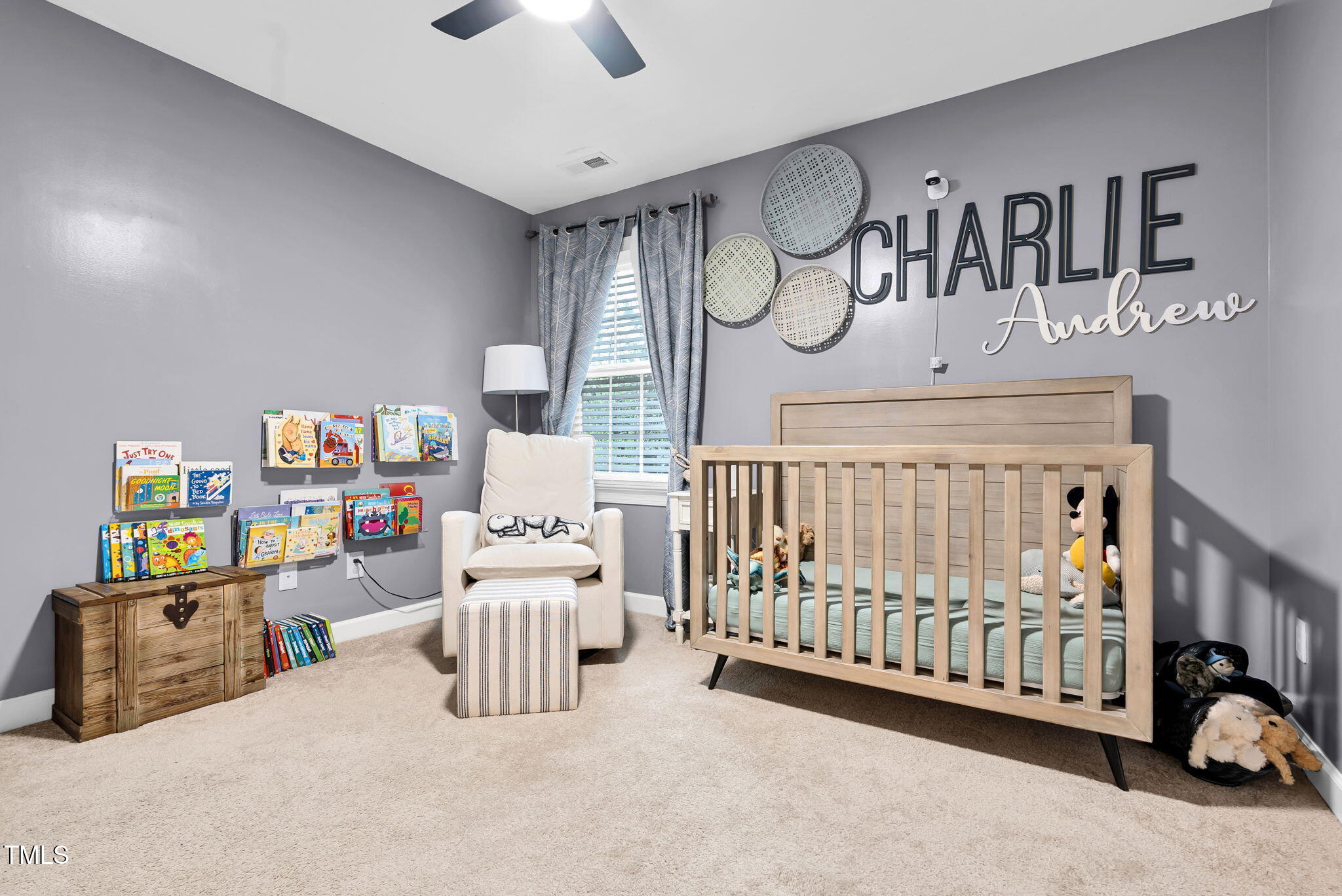 1113 Colonial Club Road Wake Forest, NC 27587 - Photo 30 of 41 a bedroom with furniture and a bed