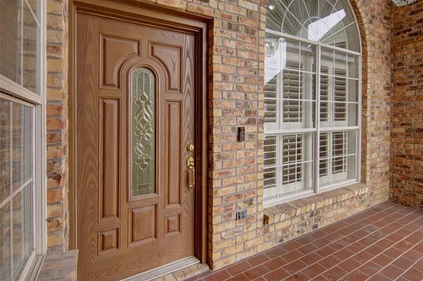 a view of front door of house