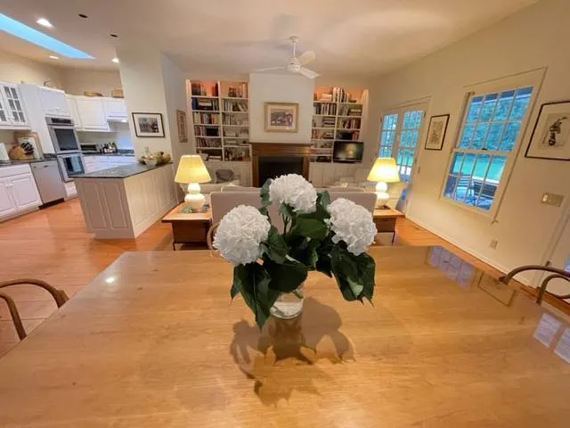 a bedroom with a bed and attached door