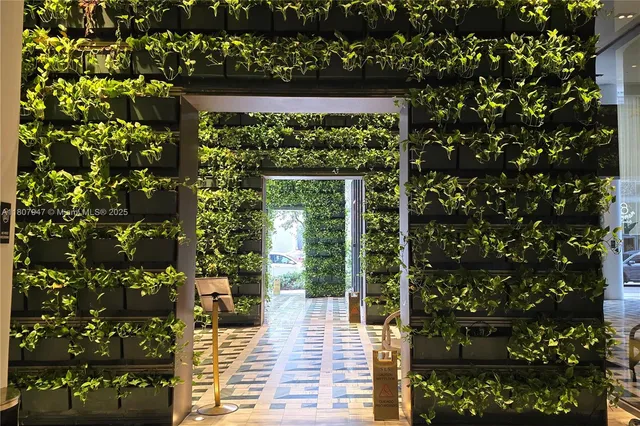 a view of an outdoor space with seating area