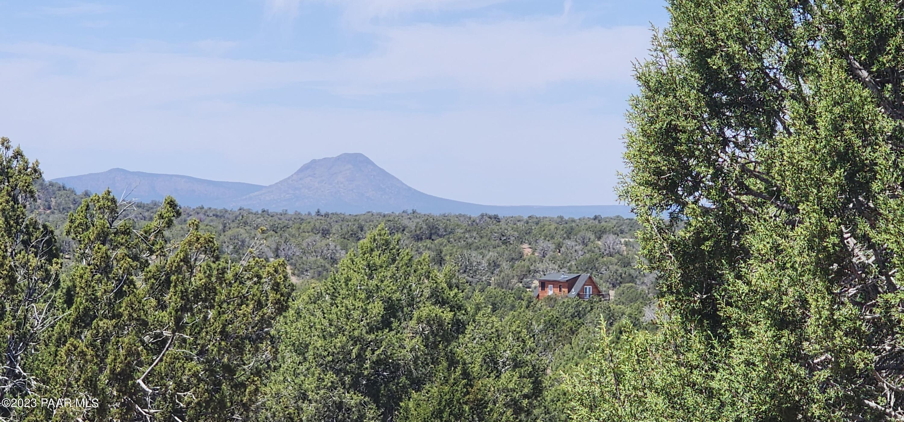 Lot 13 Ranch And Cattle Ash Fork Ash Fork, AZ 86320 - Photo 15 of 29 an aerial view of a house with a yard and mountain in the back