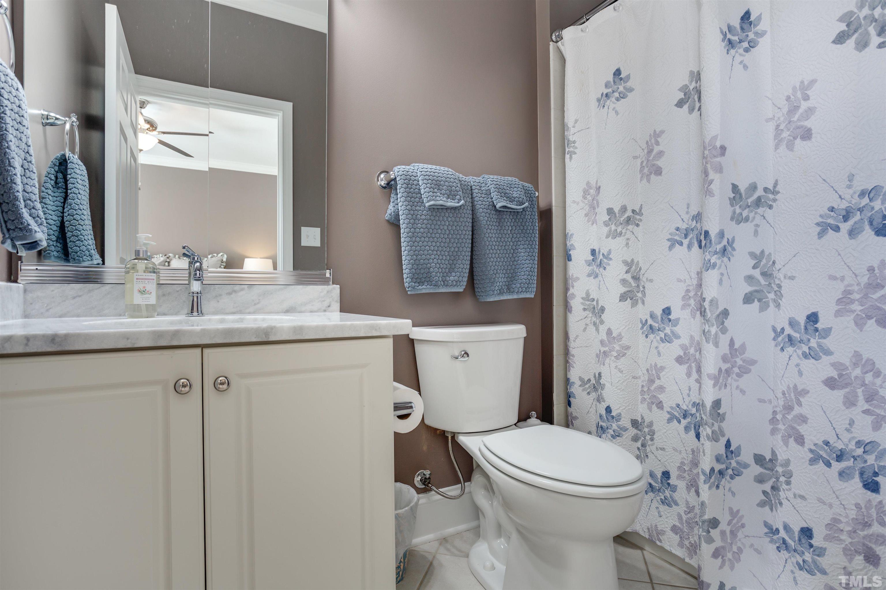 11313 Ridgegate Drive Raleigh, NC 27617 - Photo 54 of 82 a white toilet sitting next to a bathroom sink