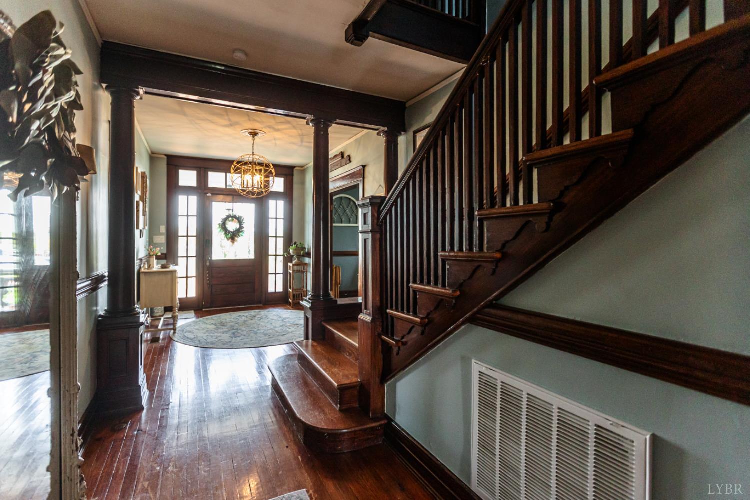 151 Burke Street Appomattox, VA 24522 - Photo 30 of 75 a view of staircase with wooden floor and a rug