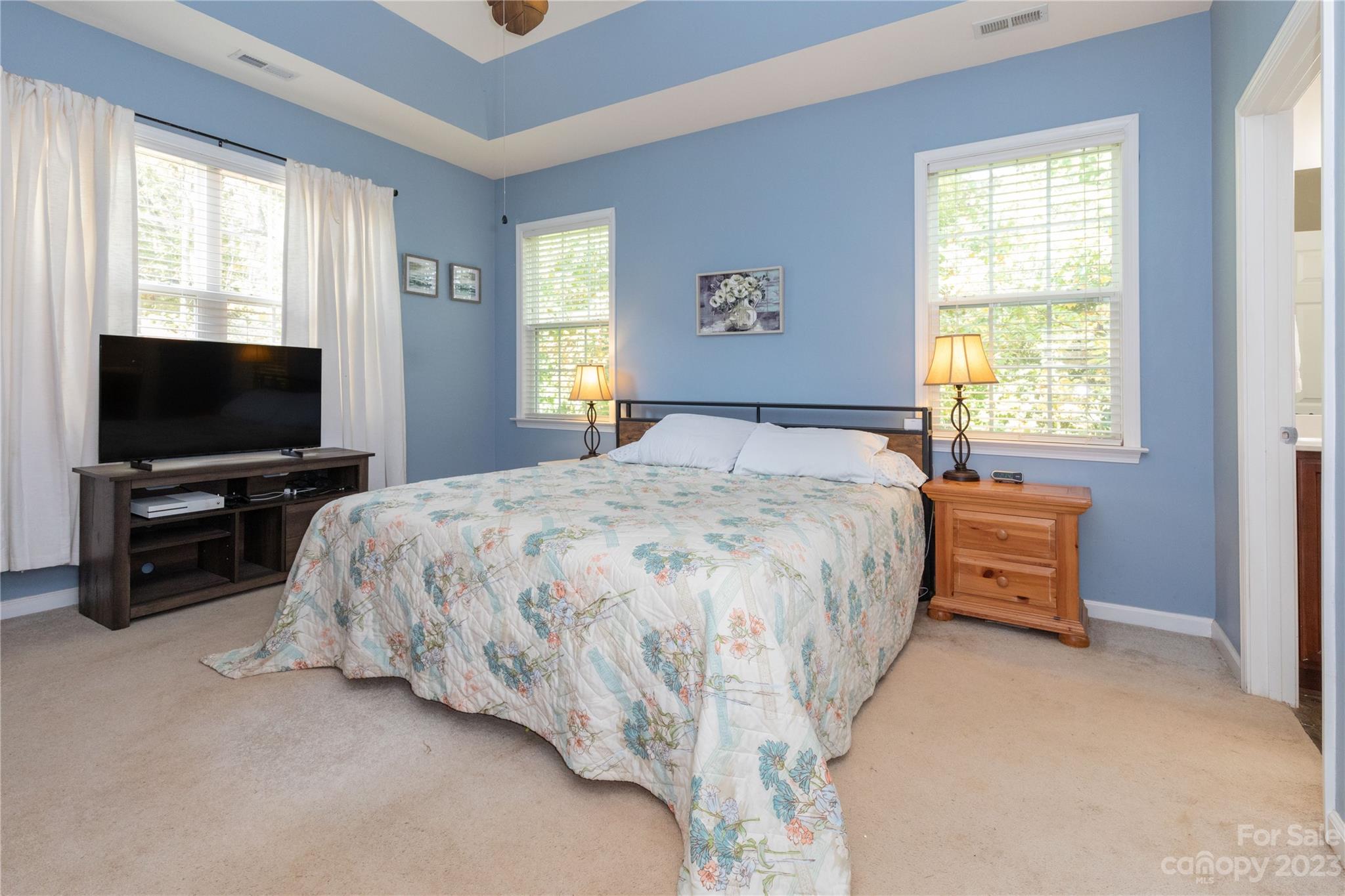 101 Ledbetter Road Arden, NC 28704 - Photo 8 of 21 a spacious bedroom with a bed and a flat tv screen on dresser