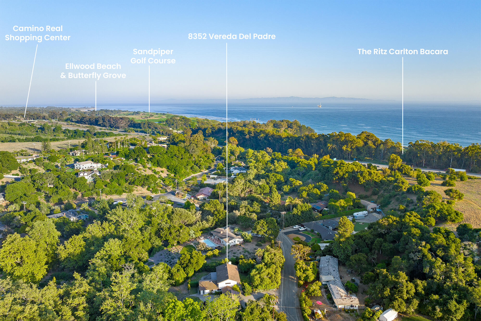 8352 Vereda Del Padre Goleta, CA 93117 - Photo 45 of 53 Aerial Markers