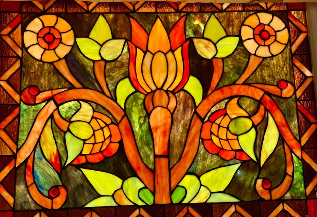 a view of yard with large trees