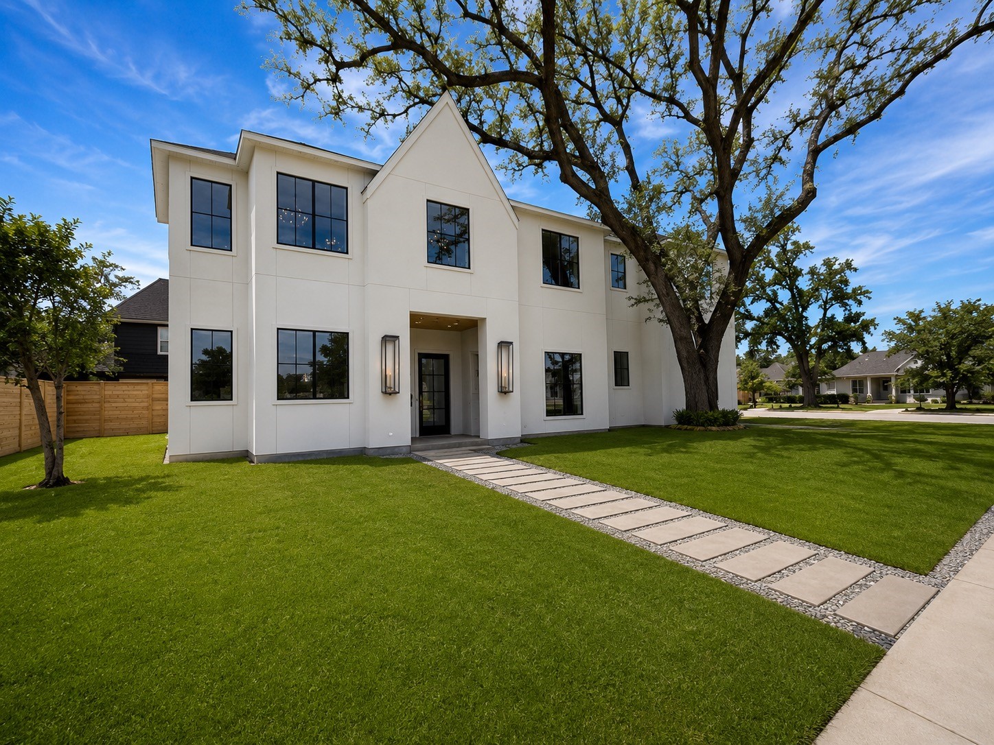 1237 Althea Drive Houston, TX 77018 - Photo 5 of 38 Beautiful home custom iron front door and gas lanterns. Private Amazon storage door at front.