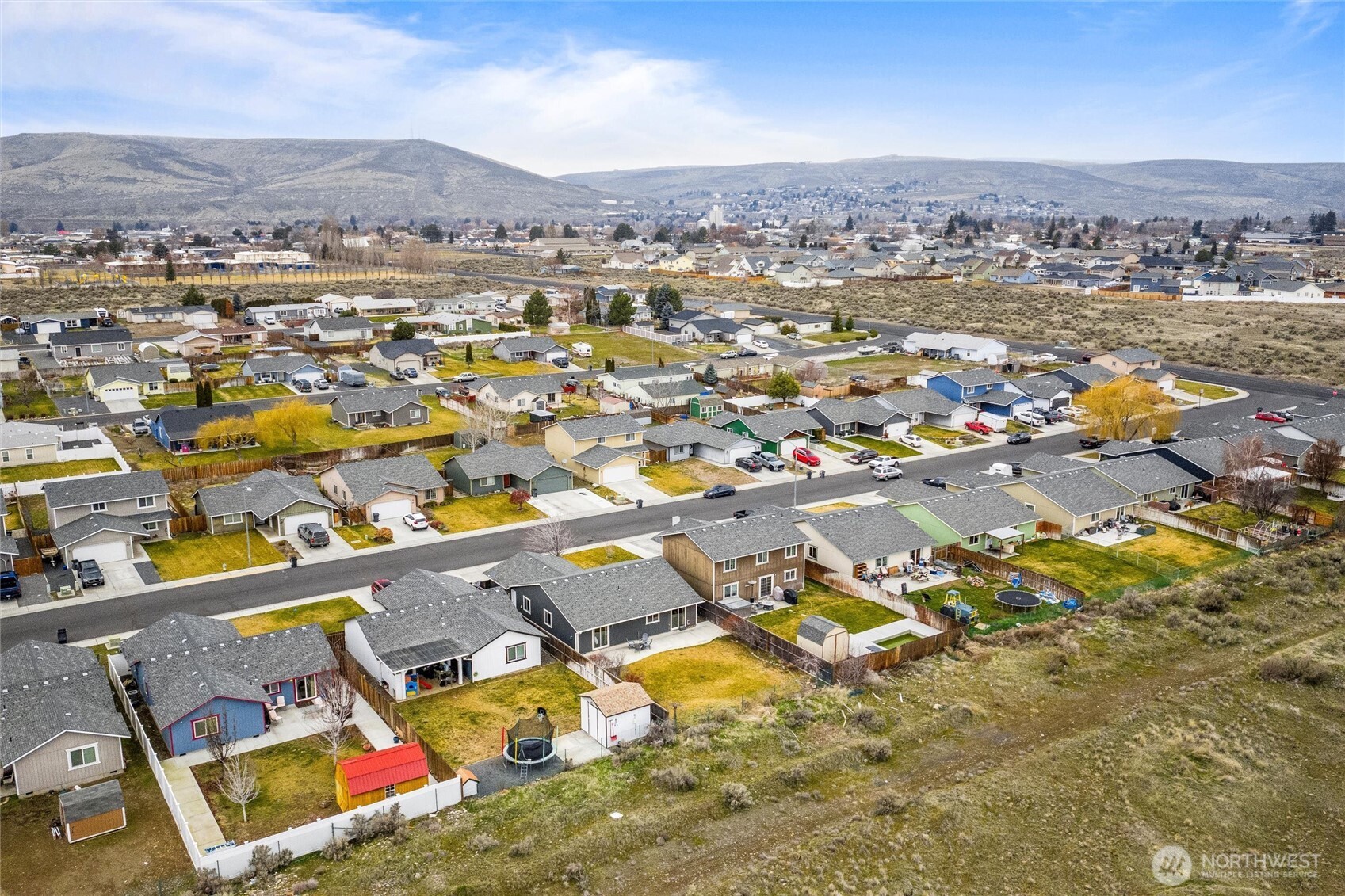682 L Street Southeast Ephrata, WA 98823 - Photo 39 of 40 an aerial view of residential houses with outdoor space