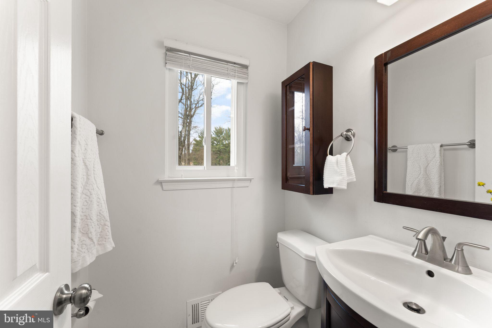 2412 Ivywood Road Reston, VA 20191 - Photo 25 of 63 a bathroom with a toilet sink and mirror
