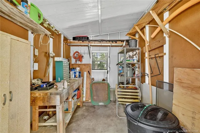 a view of storage and utility room