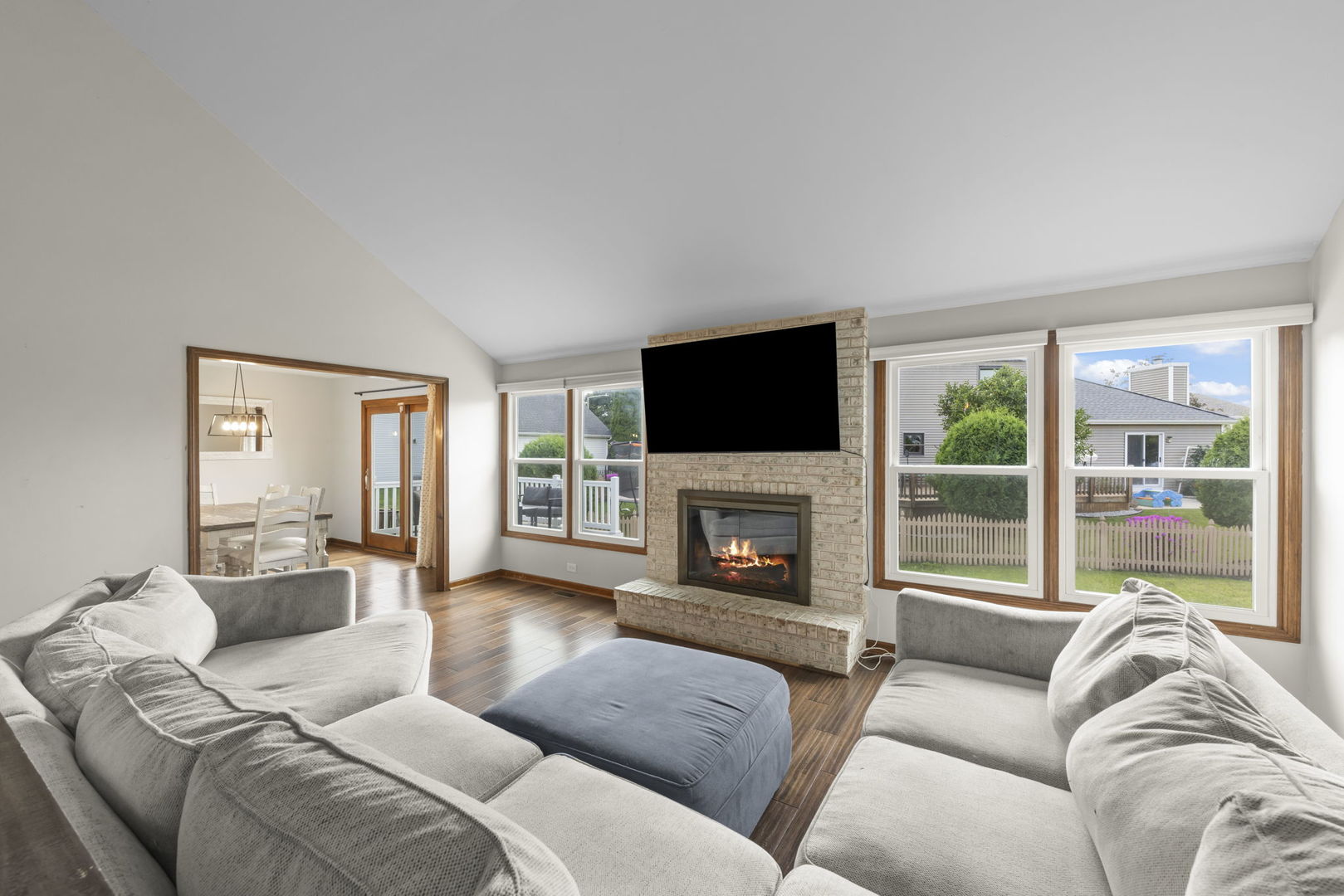 1801 Chestnut Hill Road Plainfield, IL 60586 - Photo 2 of 24 a living room with furniture and a fireplace