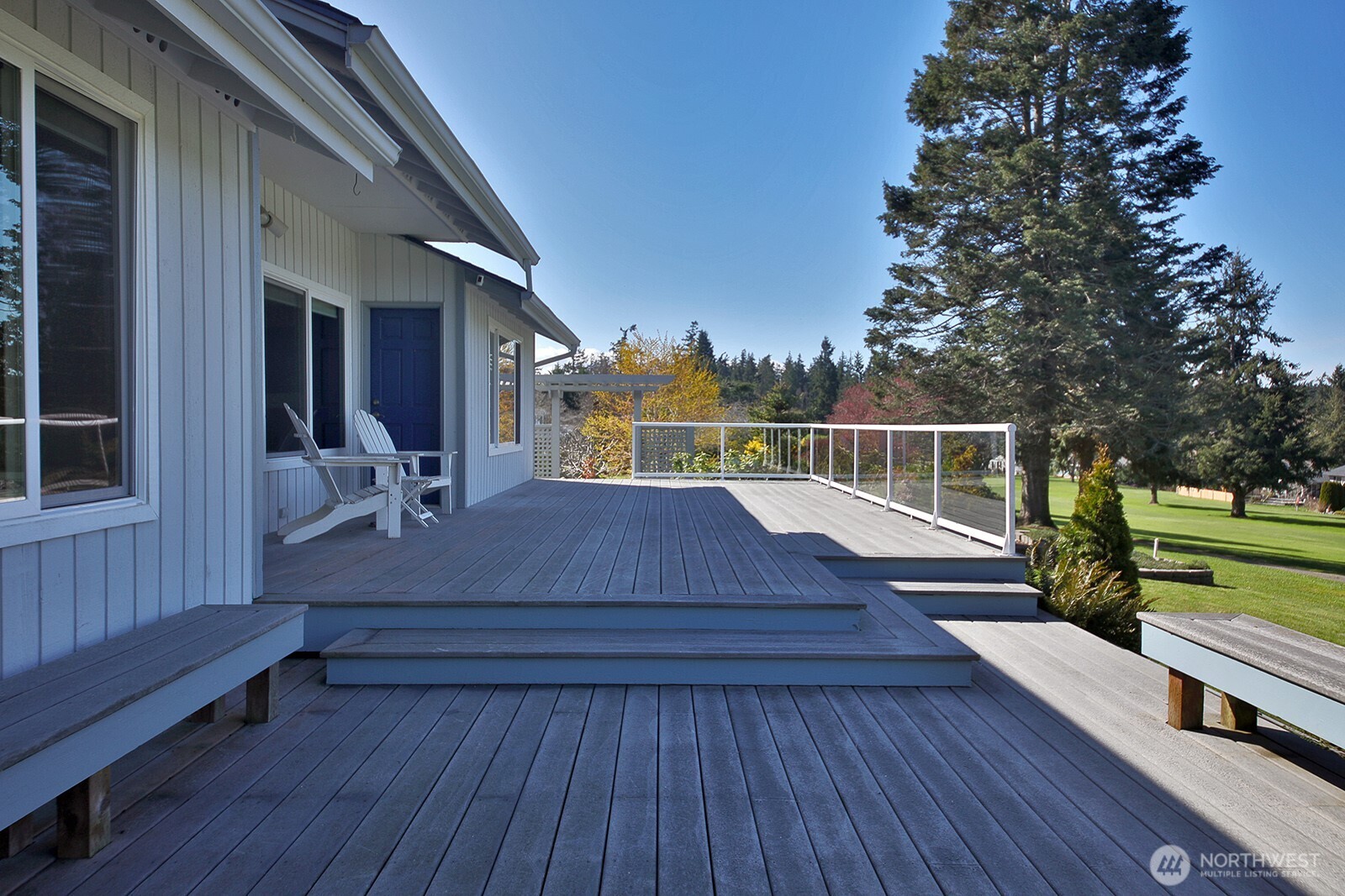 2471 Soundview Drive Langley, WA 98260 - Photo 28 of 38 a view of deck with wooden floor and seating space