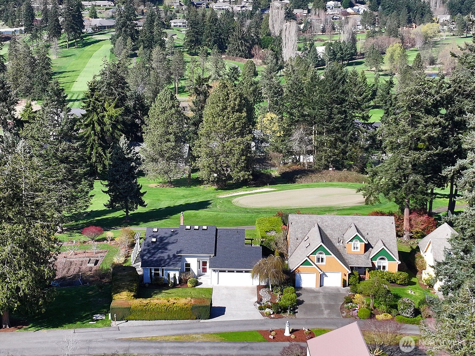 2471 Soundview Drive Langley, WA 98260 - Photo 31 of 38 an aerial view of a house with a big yard