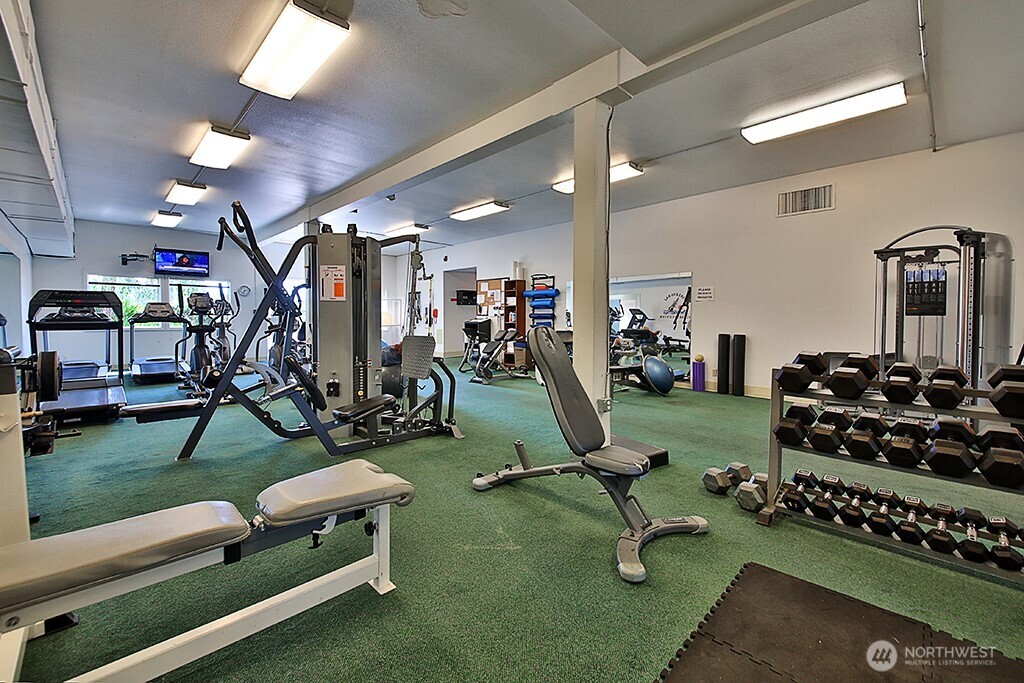 2471 Soundview Drive Langley, WA 98260 - Photo 35 of 38 a view of a room with gym equipment
